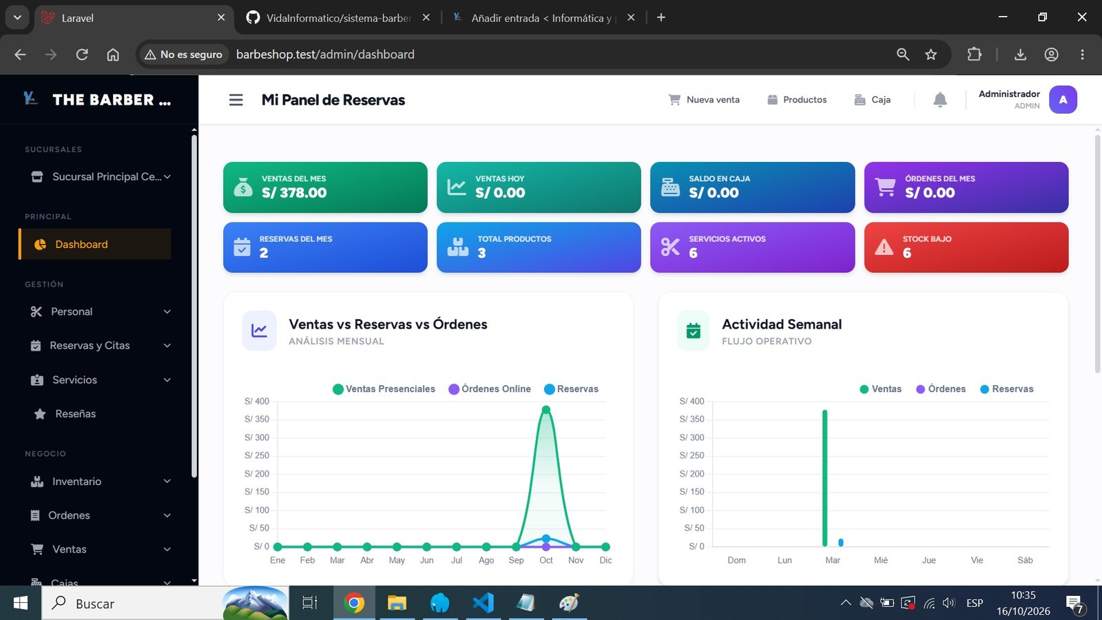 En este momento estás viendo Sistema de Barbería con Laravel y MySQL | Gestión de Citas y Clientes